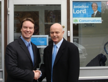 Jonathan Lord MP welcomes ex-LIb Dem councillor Colin Scott to the Conservatives