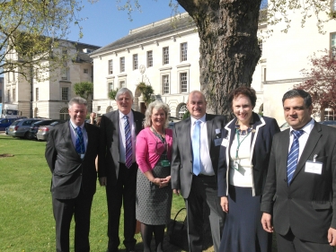 Six of the seven Conservative Woking County Councillors at County Hall